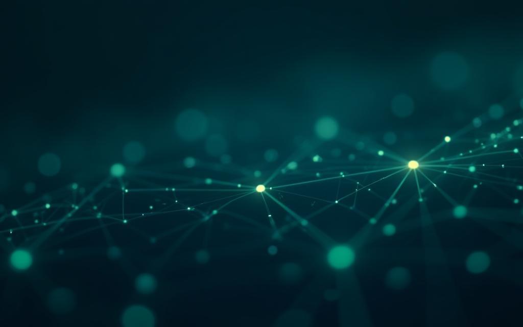 Abstract digital pattern representing data flow and connectivity
